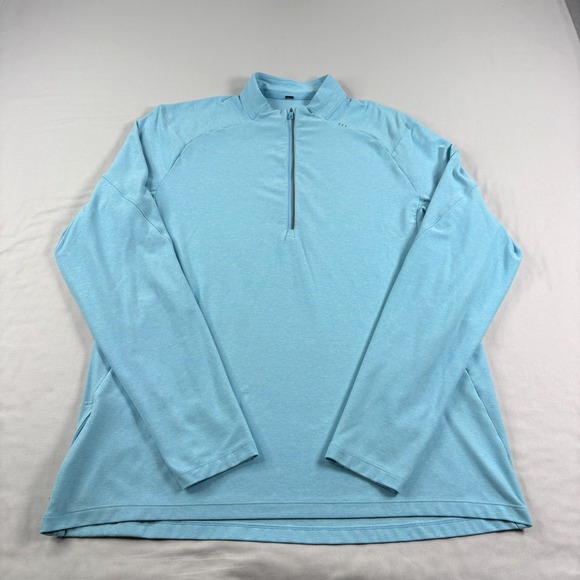 lululemon athletica Other - Lululemon Shirt Mens XL Blue Surge Warm 1/2 Zip Pullover Stretch Athleisure